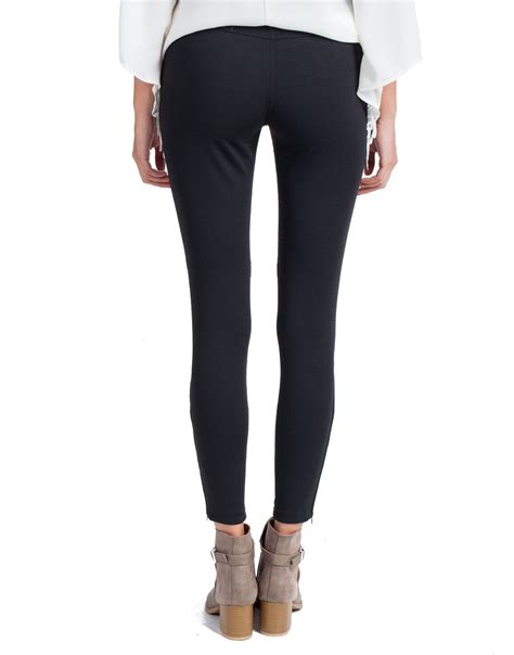 Suede Zipper Bottom Leggings 2020ave