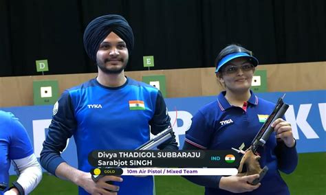 Divya Sarabjot Strike Gold In 10m Air Pistol