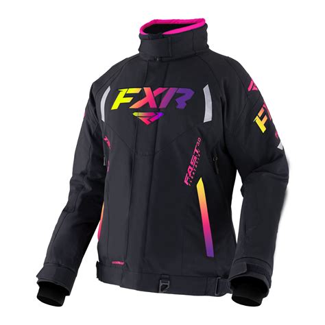 Fxr Womens Team Fx Snowmobile Jacket F A S T Lined Black Neon