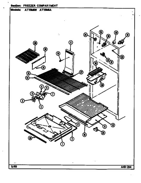 Admiral At M A Da B Top Mount Refrigerator Partswarehouse