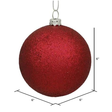 Vickerman 6 Wine Glitter Ball Ornament 4 Per Bag Bed Bath And Beyond