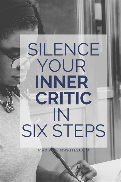 Silence Your Inner Critic in Six Steps | Maria John Writes 