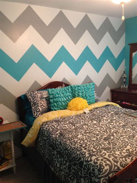 Just Need To Add Some Final Touches But We Love The Accent Wall Chevron With Valspar Crystal