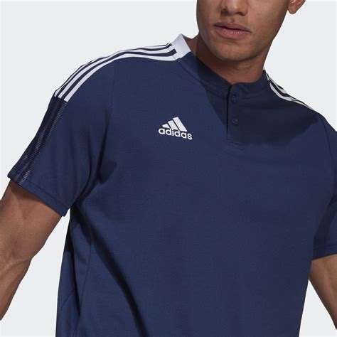 Adidas Tiro 21 Polo Shirt Team Navy Blue Mens Football Teamwear