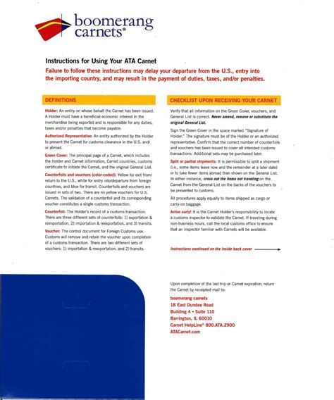 carnet document   examples   carnet document