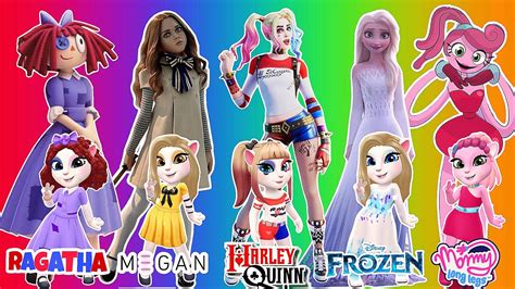 My Talking Angela Ragatha Vs M Gan Vs Harley Quinn Vs Frozen Vs