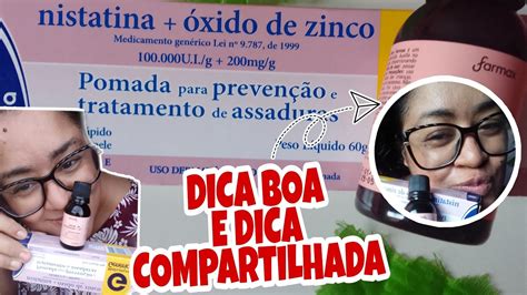 DICA BOA E DICA COMPARTILHADA NISTATINA ÓLEO DE ROSA MOSQUETA YouTube