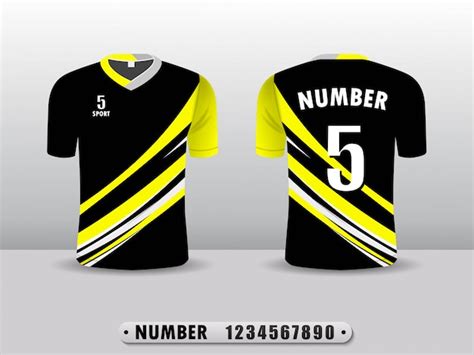 Premium Vector Yellow And Black Football Club T Shirt Sport