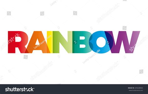 Word Rainbow Vector Banner Text Colored Stock Vector 345648965