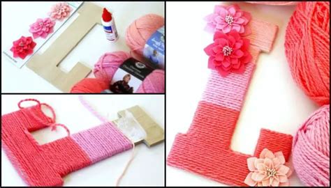 Make Beautiful Ombre Yarn Monogram Letters Craft Projects For Every Fan