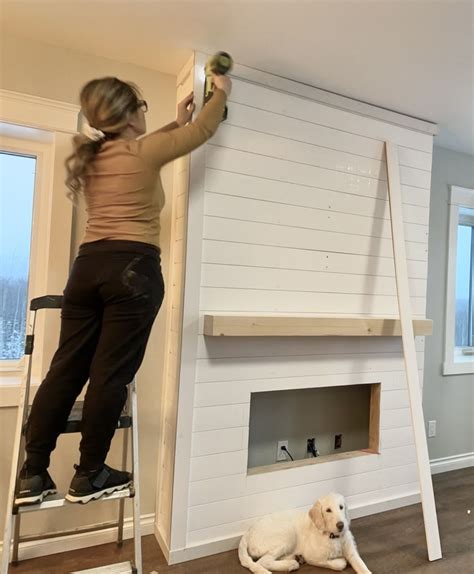 Easiest Shiplap Fireplace Tutorial With Free Plans And Video Artofit