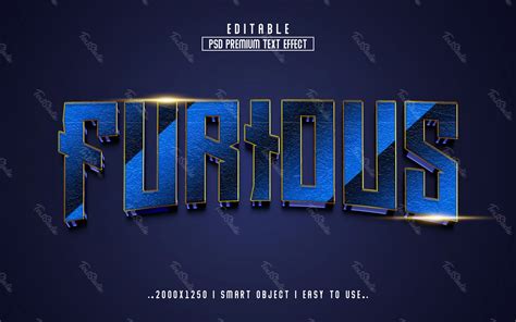 Furious Epic 3d Text Effect Photoshop Premium Psd File