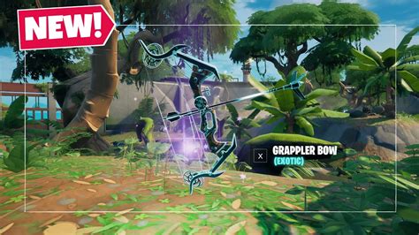 How To Get New Exotic Grappler Bow In Fortnite Chapter 2 Season 6 New Exotic Weapons Youtube