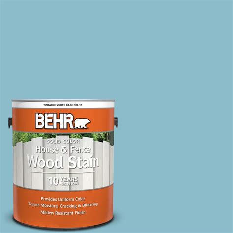 BEHR 1 Gal S460 3 Blue Echo Solid Color House And Fence Exterior Wood