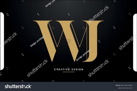 Alphabet Letters Icon Logo WJ Or JW Monogram Royalty Free Stock