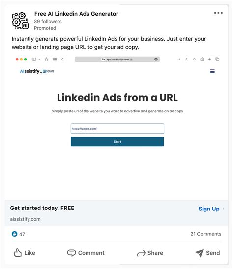 Free AI LinkedIn Ads Generator For B2B