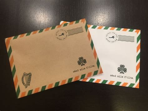 Vintage C5 Self Seal Irish Airmail Envelopes Etsy Uk Airmail