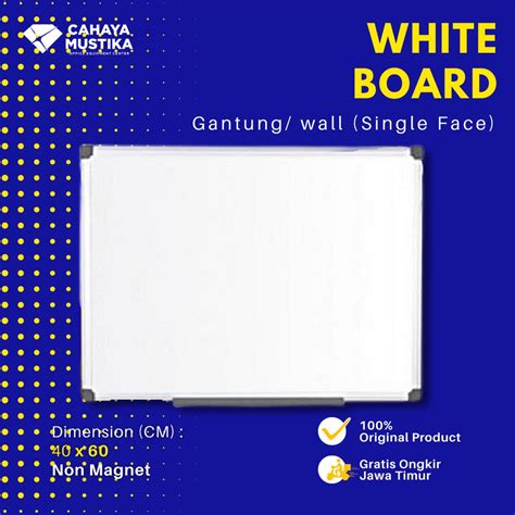 Jual Jual Papan Tulis Di Malang Whiteboard GH Gantung Magnet Uk 40x60