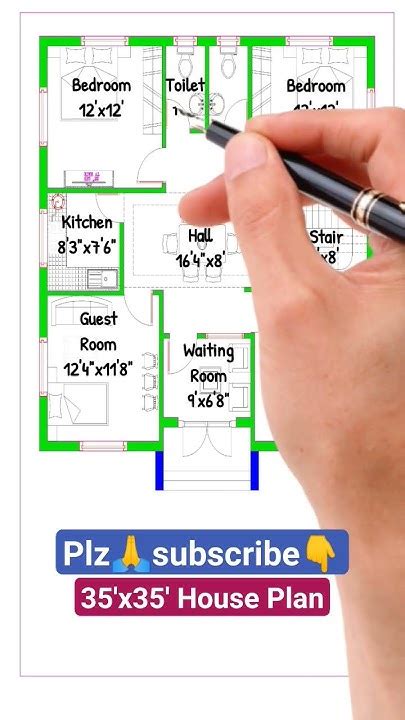 35 X 35 Modern House Plan 35 35 House Design I 35 X 35 Ghar Ka Naksha Ii 35 By 35 House Plan