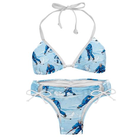 Ice Hockey Detachable Sponge Adjustable Strap Bikini Set Two Pack Swimsuits For All Occasions