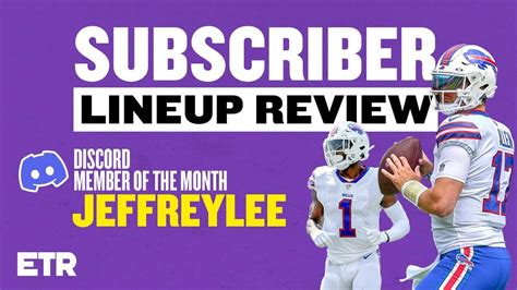 Nfl Dfs Lineup Review With Adam Levitan And Drew Dinkmeyer Youtube