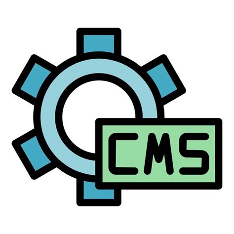 Cms ícone de roda de engrenagem contorno vetor código html web design