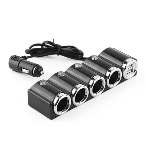 Prise Allume Cigare Dc V V Usb Voies Voiture Adaptateur Allume