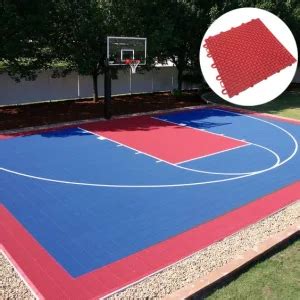 Wanhe 25X25 Basketball Interlocking Sports Court Tiles For Backyard