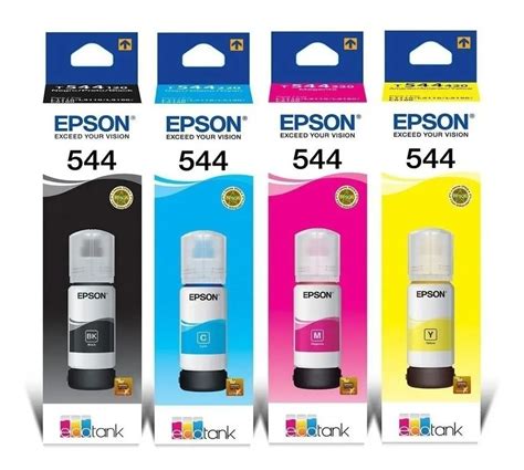 Combo Tinta Epson Original 544 L1110 L3110 L3150 L5190 T544 Insumos