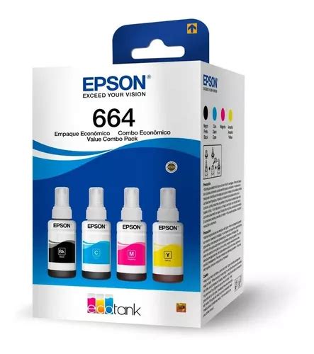 Pack 4 Tintas Epson 644 Original 4 Colores L121 L200 L310