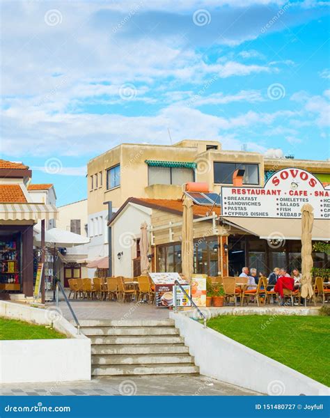 People Restaurant Old Town Paphos Editorial Photography Image Of