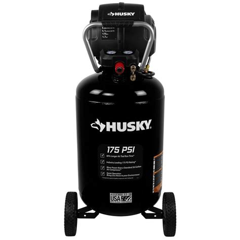 Husky 30 Gal 175 Psi High Performance Quiet Portable Electric Air Compressor C303h The Home Depot