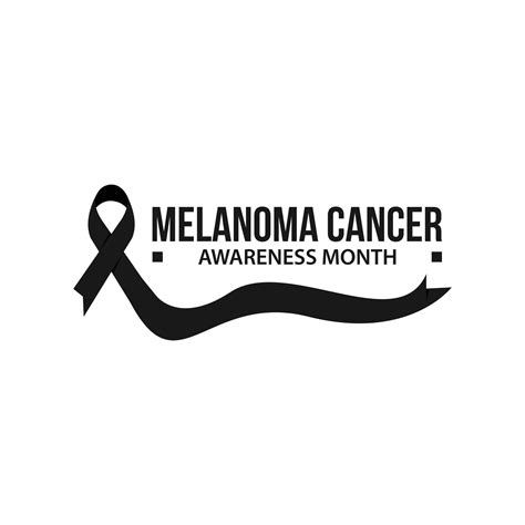 Awareness month ribbon cancer. melanoma cancer awareness vector ...