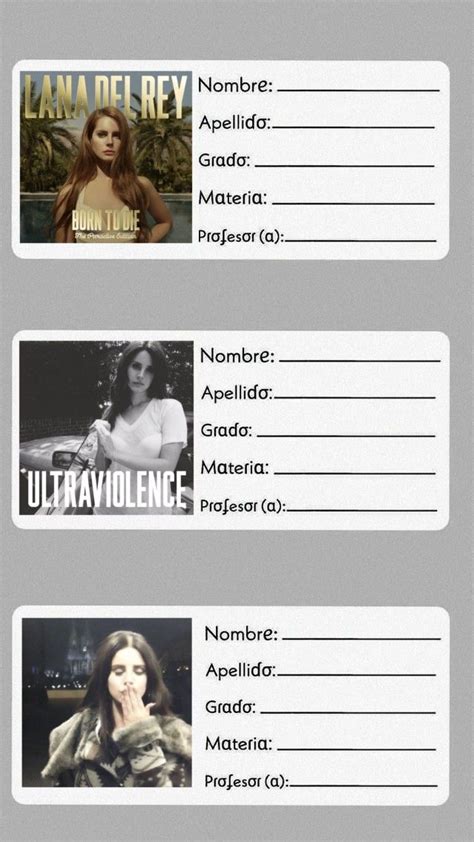 Lana Del Rey Etiquetas Lana Del Rey Etiquetas Para Libretas