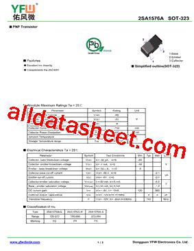 Sa A S Datasheet Pdf Dongguan You Feng Wei Electronics Co Ltd