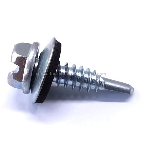 Din 7504k Self Drilling Screw Hex Head With Epdm Washer China Self