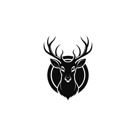 Deer Silhouette Black Vector Premium AI Generated Vector