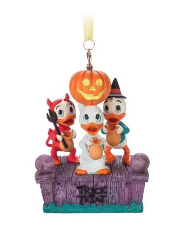 Disney Figurine Ornament Trick Or Treat Huey Dewey And Louie