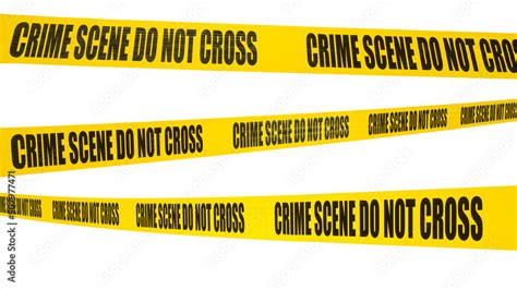 Crime Scene Tape With Word Crime Scene Do Not Cross Isolated On White