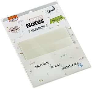 Bloco Adesivo Smart Notes 76x76mm Transparente Bloco 20 Folhas BRW