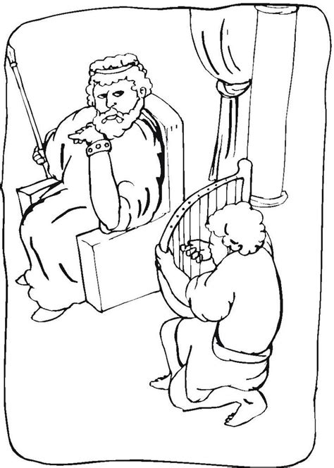 Free Coloring Pages Of David Spares Saul Sketch Coloring Page