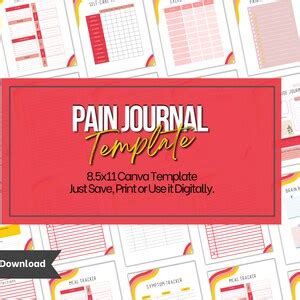 Chronic Pain Journal Template Chronic Illness Tracker - Etsy