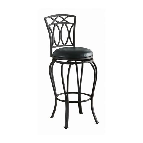 Upholstered Swivel Bar Stool Black - Walmart.com - Walmart.com