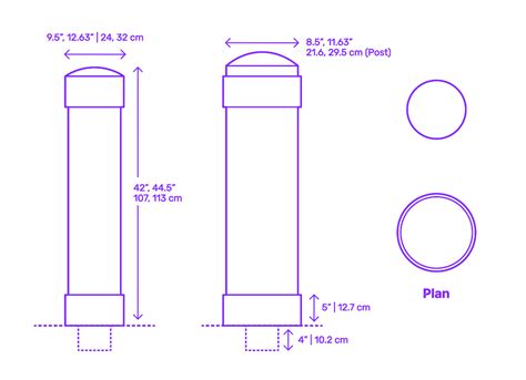 Bollards Dimensions & Drawings | Dimensions.com