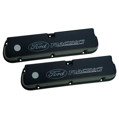 Ford Racing M 6582 Le302bk Valve Cover Tall Black Satin With Ford Racing Logo Pair 289302351w