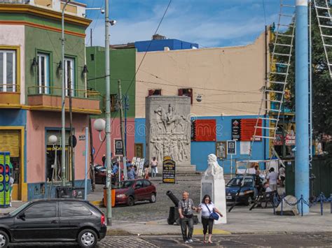 Guillermo Brown And San Martin Statues In La Boca Buenos Aires