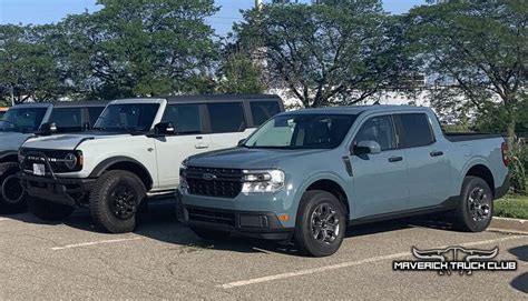 Ford Maverick Vs Bronco Size Comparison Area Vs Cactus Gray