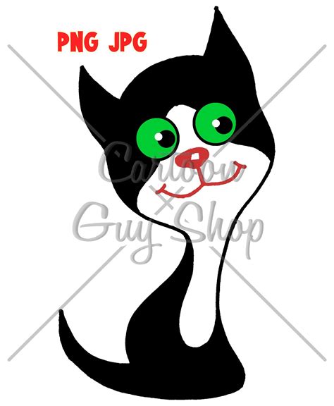 Cartoon Guy Cartoon Clip Art White Cat Black And White Cat Clipart New Clip Digital Form