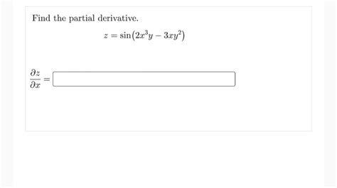 Answered Find The Partial Derivative Z Bartleby