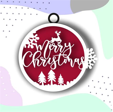 3d Layered Christmas Svg Merry Christmas Svg Christmas Etsy